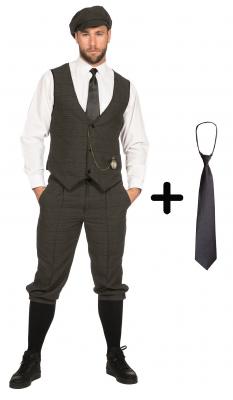 W3303770+O22546 dunkelgrau Herren 1920 er Jahre Mann Kostüm Arthur