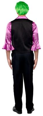 O7295-48-50 schwarz-weiß gestreift Herren Weste Gangster Gr.48-50 - 2