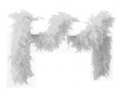 W21000-02 weiß Federboa Federstola