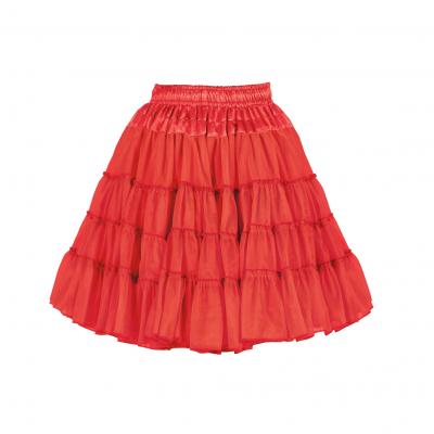 T0724-0500 rot Petticoat-Unterrock 2 Lagen Einheitsgröße