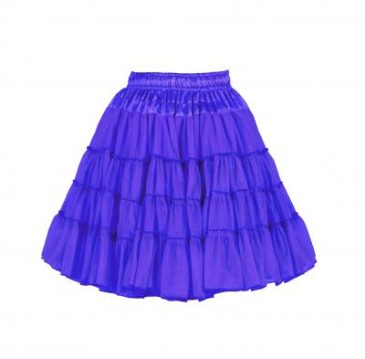 T0724-0400 blau Petticoat-Unterrock 2 Lagen Einheitsgröße - 0