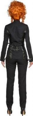 O9233 schwarz Damen Steampunkjacke Gothic-Punk Jacke - 2
