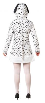 O1069-42-44 weiß-schwarz Damen Dalmatiner Kleid  Gr.42-44 - 2