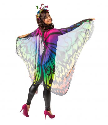 O1054-50 bunt Cape Umhang Schmetterling Einheitsgröße - 1