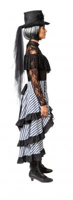 O40148.02-S-M schwarz Damen Spitzen-Body Volant Gr.S-M - 4