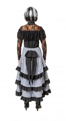 O40148.02-S-M schwarz Damen Spitzen-Body Volant Gr.S-M - 5