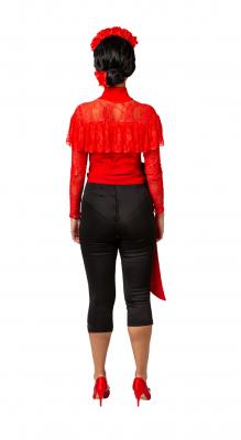 O40148.17-XXL-XXXL rot Damen Spitzen-Body Volant Gr.XXL-XXXL - 5