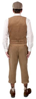 O7024 beige Cord Herren Shorts Peaky blinder Hose kurz Knickerbocker - 3