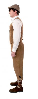 O7027-50-52 beige Herren Cord Weste Peaky blinder Gr.50-52 - 2
