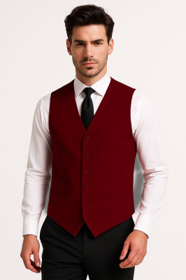 T3620-0800-48 wein-rot Herren Weste Gr.48 - 1