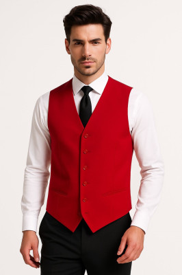 T3620-0500-54 rot Herren Weste Gr.54 - 1