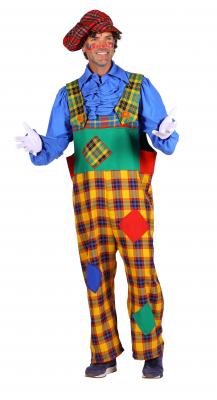 T3292-1000-L mehrfarbig Herren Clown Hose Latzhose Gr.L=52 - 1