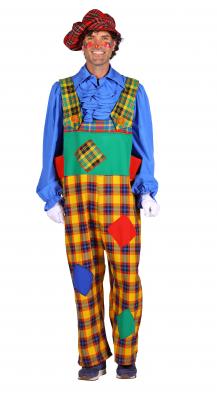 T3292-1000-L mehrfarbig Herren Clown Hose Latzhose Gr.L=52 - 2