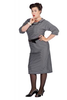 W3204040-44 grau Damen Rockabilly Kleid Jackie Boogie Woogie Rock n Roll 50er Jahre Gr.44 - 6