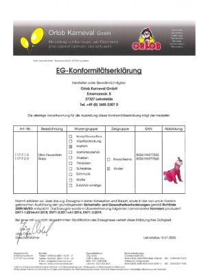 O11717-1-2 pink Baby Kleinkinder Kinder Dino Feuerstein Kostüm Gr.1-2 Jahre - 1