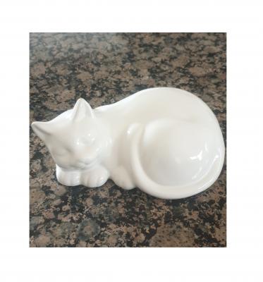 Gi182 weiß Katze aus Keramik Gilde Innenraum Dekoration Dekofigur