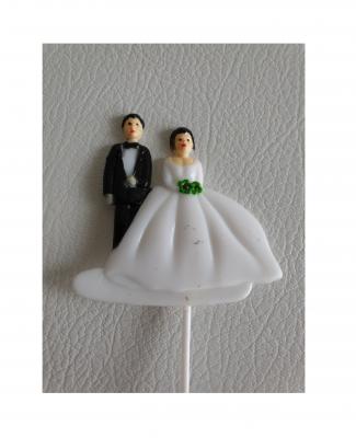 Ri11185 schwarz/weiß Hochzeits-Pick 6-tlg