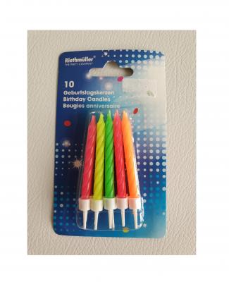 Ri551819 bunt-neon Happy Birthday Mini Geburtstagskerzen