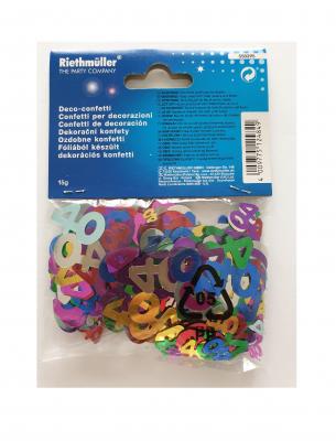 Ri550295 bunt-glänzend Zahl 40 Deko Konfetti - 0