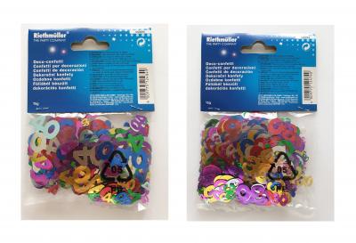 Ri550295 bunt-glänzend Zahl 40 Deko Konfetti - 1