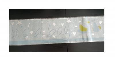 Ri552053 hellblau-glänzend Foilien Banner It´s a boy - 0