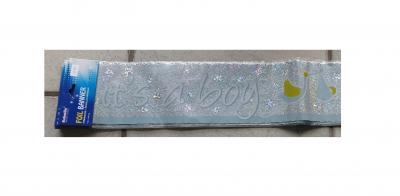 Ri552053 hellblau-glänzend Foilien Banner It´s a boy - 1