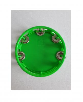 W68145 grün Tamburin klein Schellen Rassel - 1