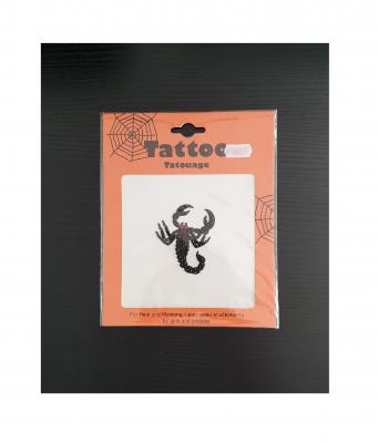K8832 schwarz Pailletten Tattoo Skorpion zum Aufkleben