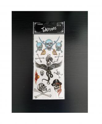 K88208809-5 bunt Piraten Halloween Tattoos