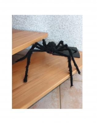 Fu741056 schwarz Haarige Deko Spinne - 2