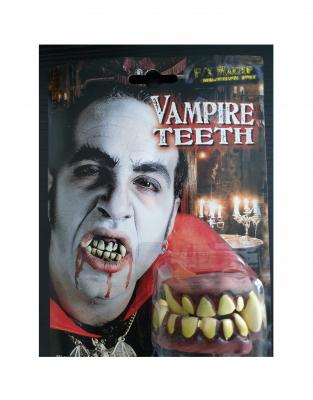 Fu4094F beige-braun Gruselige Vampir und Werwolf Zähne