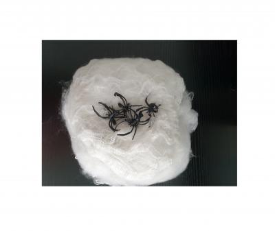 Fu60501 weiß Spinnweben mit vier kleinen Spinnen