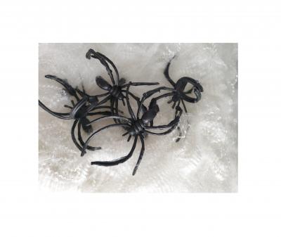 Fu60501 weiß Spinnweben mit vier kleinen Spinnen - 1