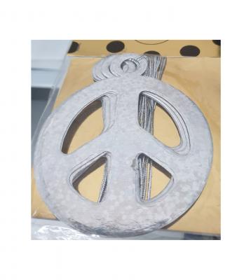 O64140 silber-irisierend Kinder Damen Herren Hippie Ketten 6er Set - 1