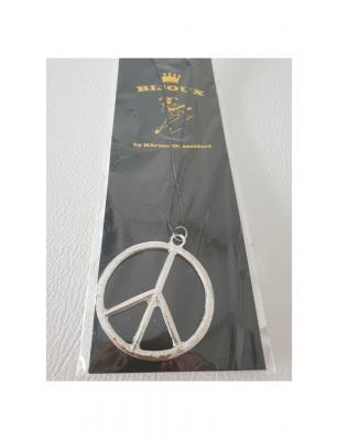 O83541969 silberfarbend Damen Herren Pease Zeichen mit Band