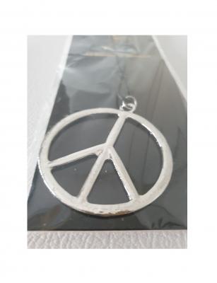 O83541969 silberfarbend Damen Herren Pease Zeichen mit Band - 1