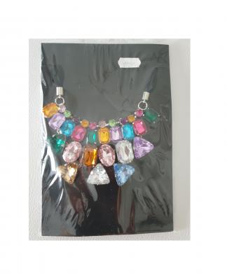 K83250113 bunt Damen Hippie Barock Kette