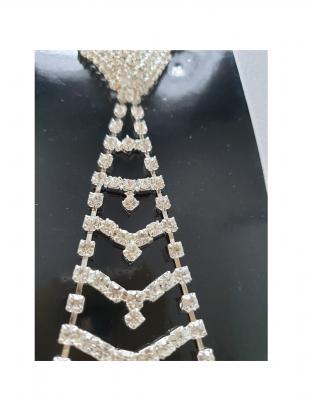 O286066 silberfarbend Damen Party Krawatten Kette - 1