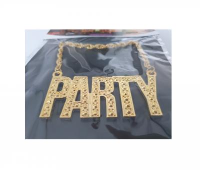 O53390 goldfarbend Damen Herren Kette Party - 1