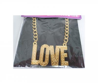 O53395 goldfarbend Damen Herren Kette Love - 0