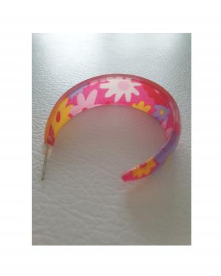 O33122-14 pink-bunt Damen Blumen Muster Ohrstecker - 2