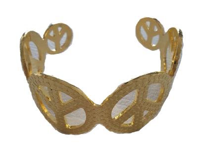 O31807 goldfarbend Damen Peace Armband Hippieschmuck - 3