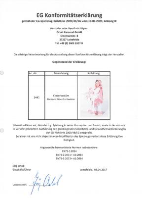 O5441 weiß-rosa Kinder Junge Mädchen Einhorn Kostüm Plüsch-Reittier - 2