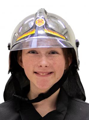 O23090-26 chrom Kinder Damen Herren Feuerwehrhelm Feuerwehr Helm - 0