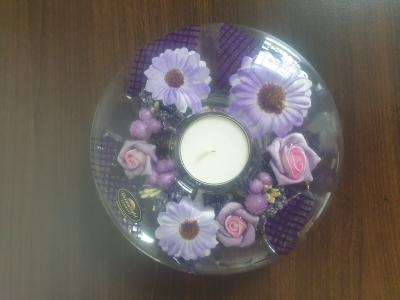 Gi7a lila Fashion Flowers Teelichthalter Gilde - 1