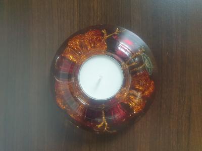 Gi13d rot-braun Weihnachts Teelichthalter Gilde Weihnachten Advend - 1