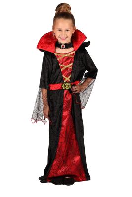 T3781-140-152 Kinder Mädchen Dracula Kleid und Halsband Gr.140-152 - 2