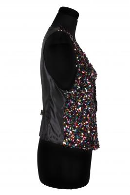 T3575-9900-XXL bunt Multicolor Damen Pailletten Weste Gr.XXL=50 - 1