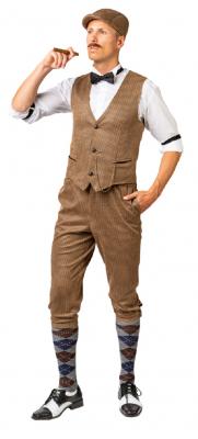 O7984-50-52 braun Herren Weste Peaky blinder 1 tlg.Gr. 50-52 - 1