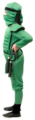 O5519-116 grün Kinder Junge Mädchen Ninja Schwertkämpfer Kostüm Gr.116 - 1